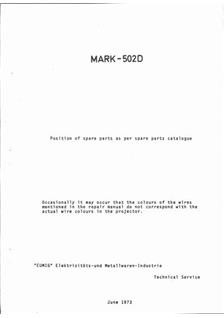 Eumig 502 manual. Camera Instructions.